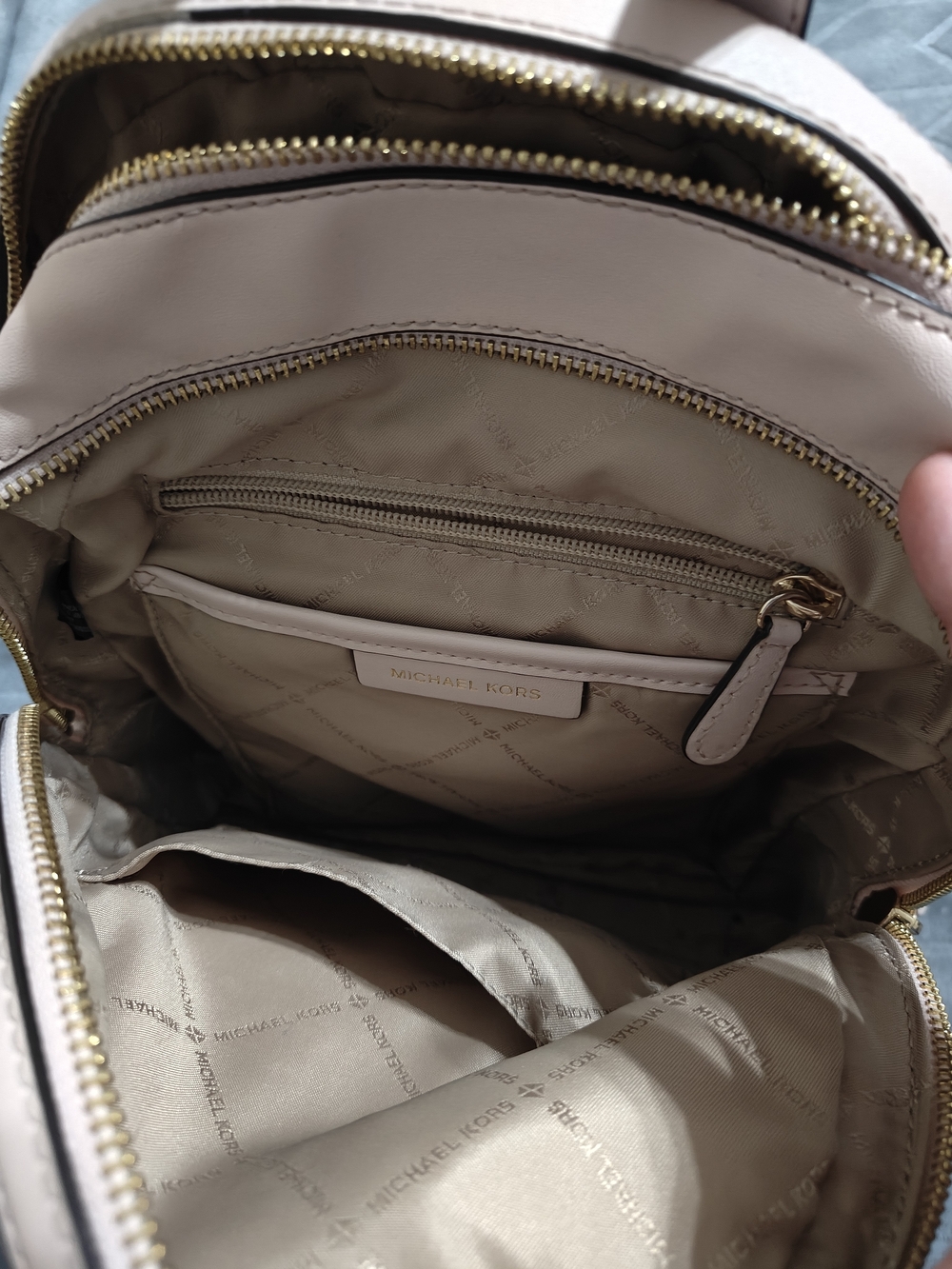 Michael Kors Signature Mini Backpack - USED (See Photos) - Picture 2 of 9